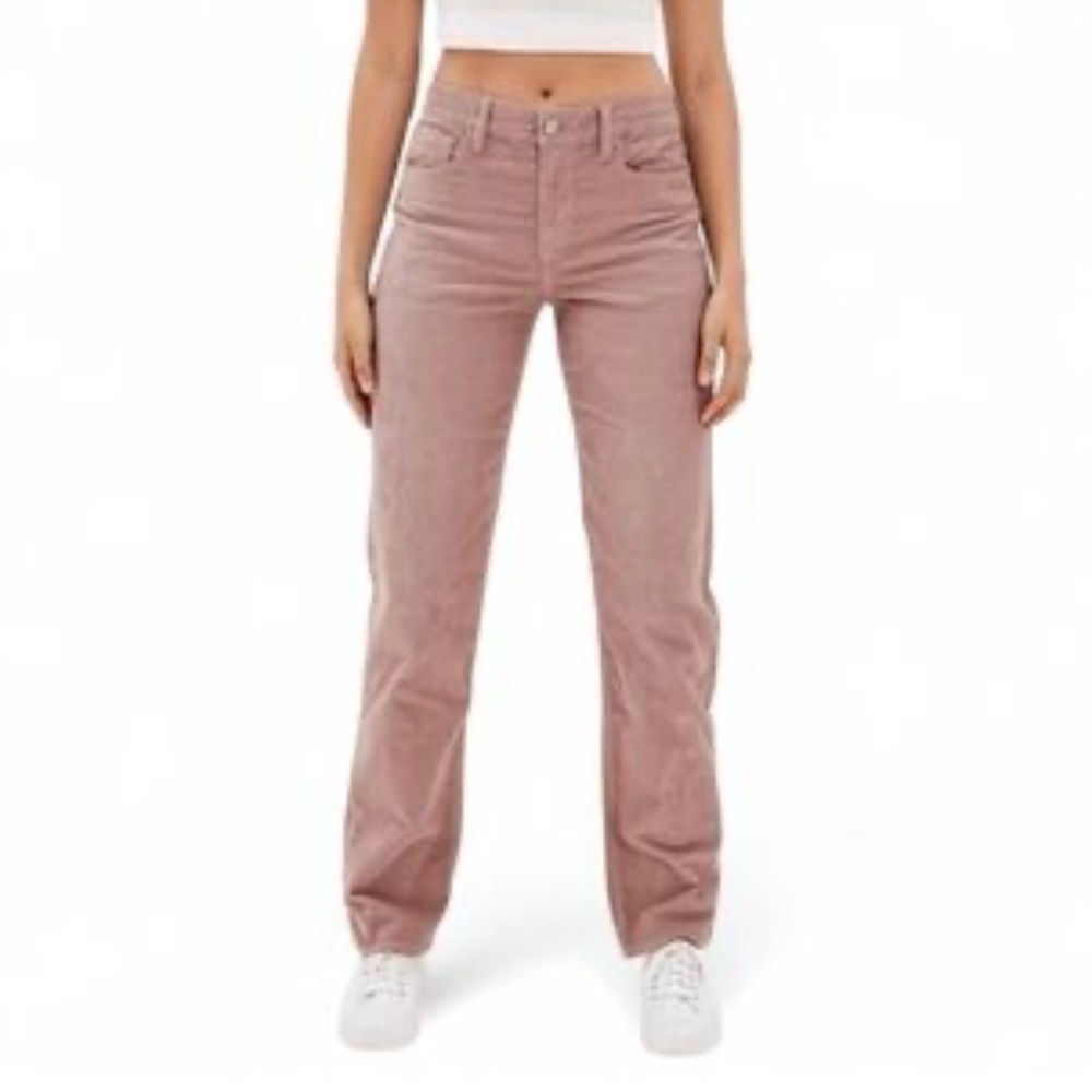 AE Super Stretch Pink Corduroy ‘90s Straight Pant | American Eagle